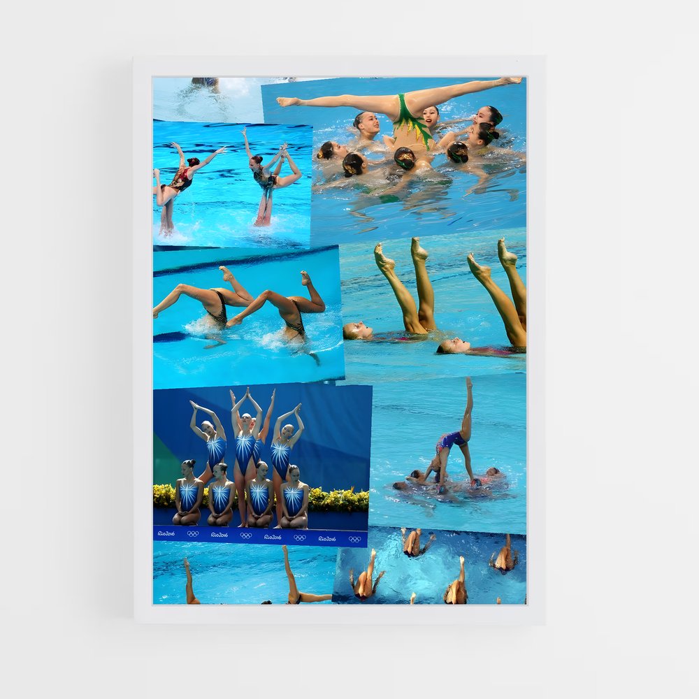 Poster Ballet Aquatique – affiche Natation synchronisée (vue 3)